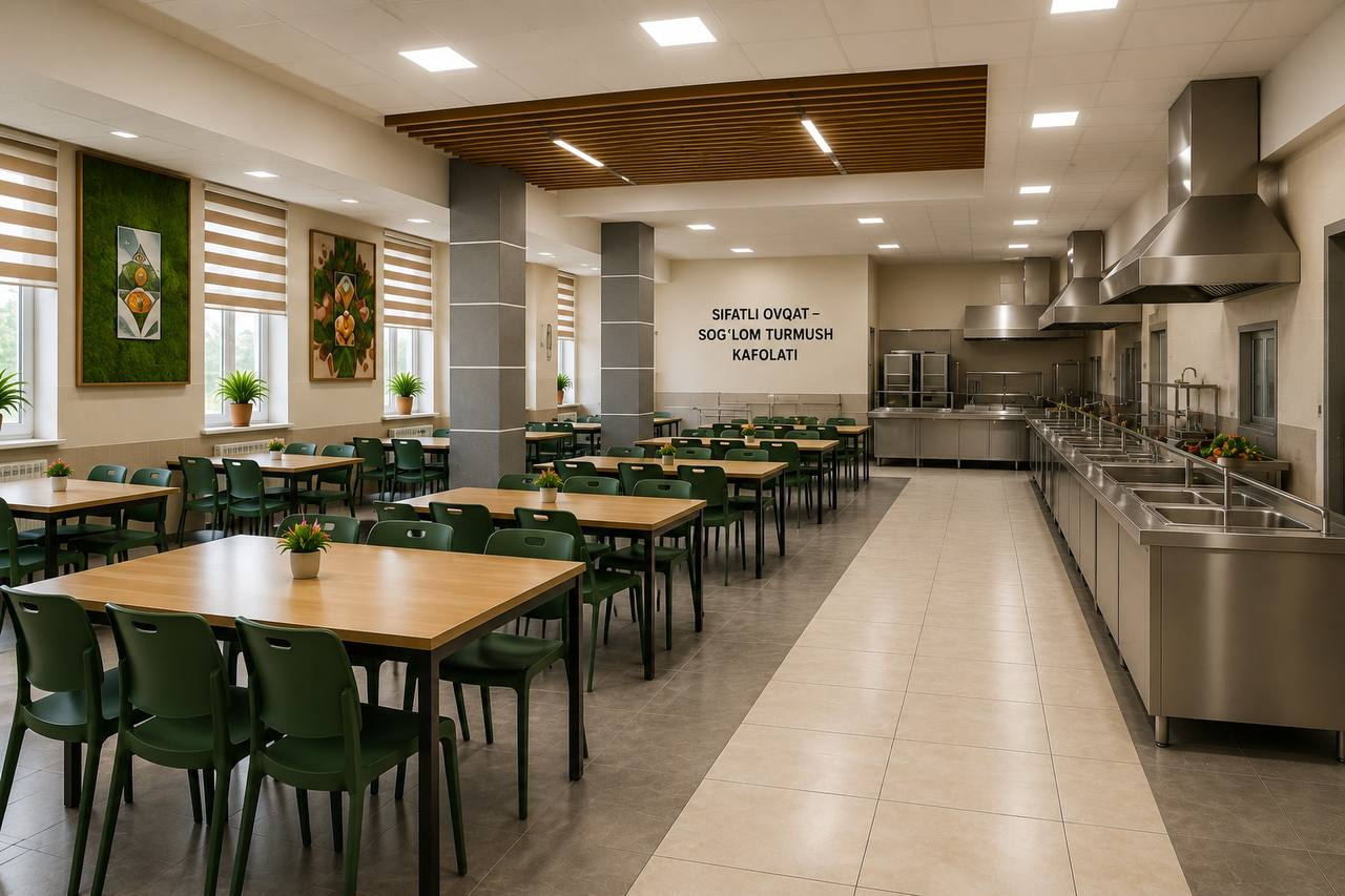 Maktab-internat oshxonasi va ovqatlanish zali